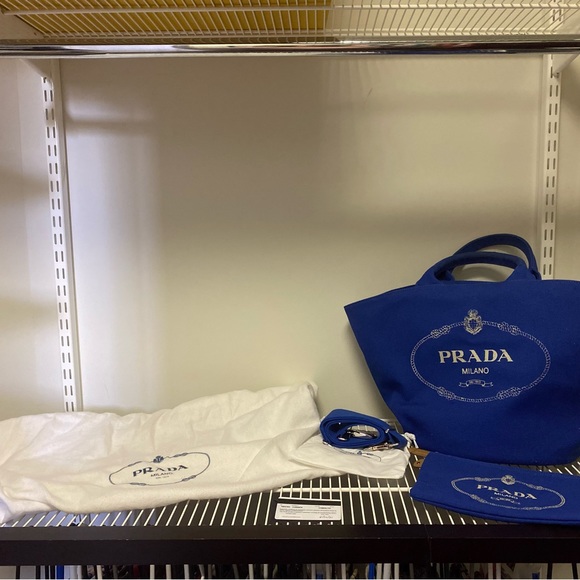 Used Prada Cobalt Blue Tote - Picture 1 of 12